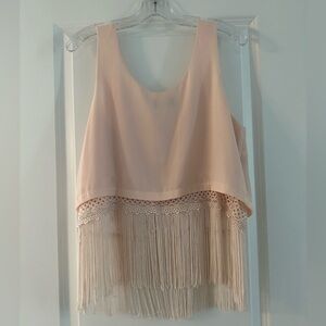 ASTR fringe pink top NWT